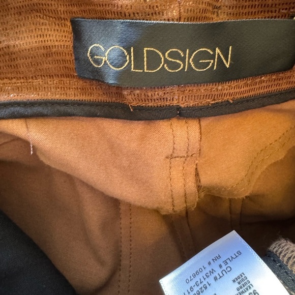 Goldsign Brown Leather Pants size 28 - Picture 11 of 12